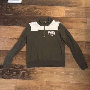 Pink quarter zip sweatshirt